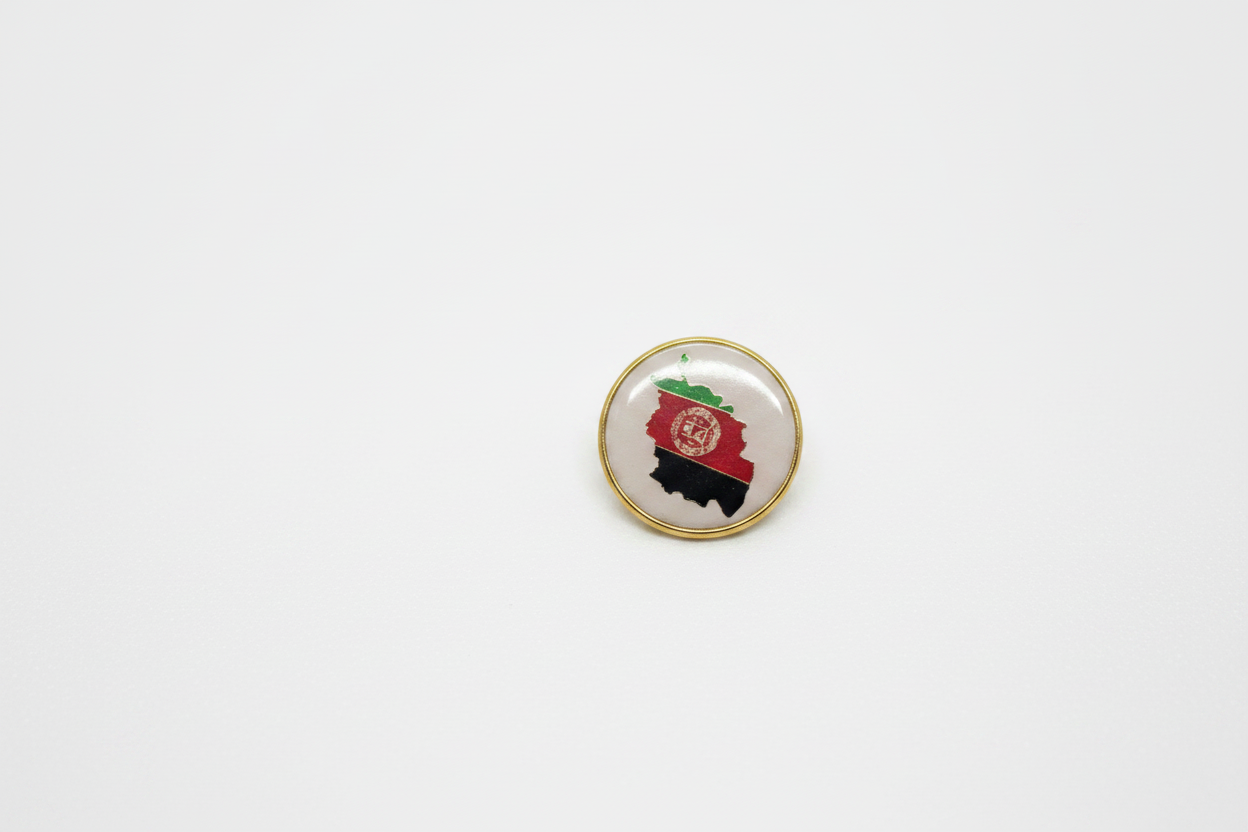 Afghan map-flag circular emblem