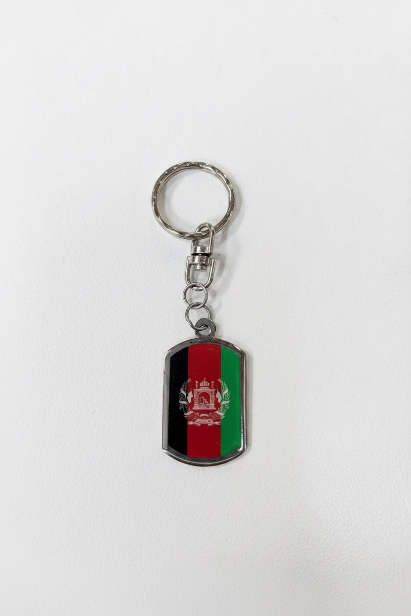 Afghan flag keychain