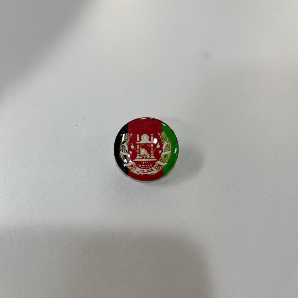 Afghan flag circular emblem PIN