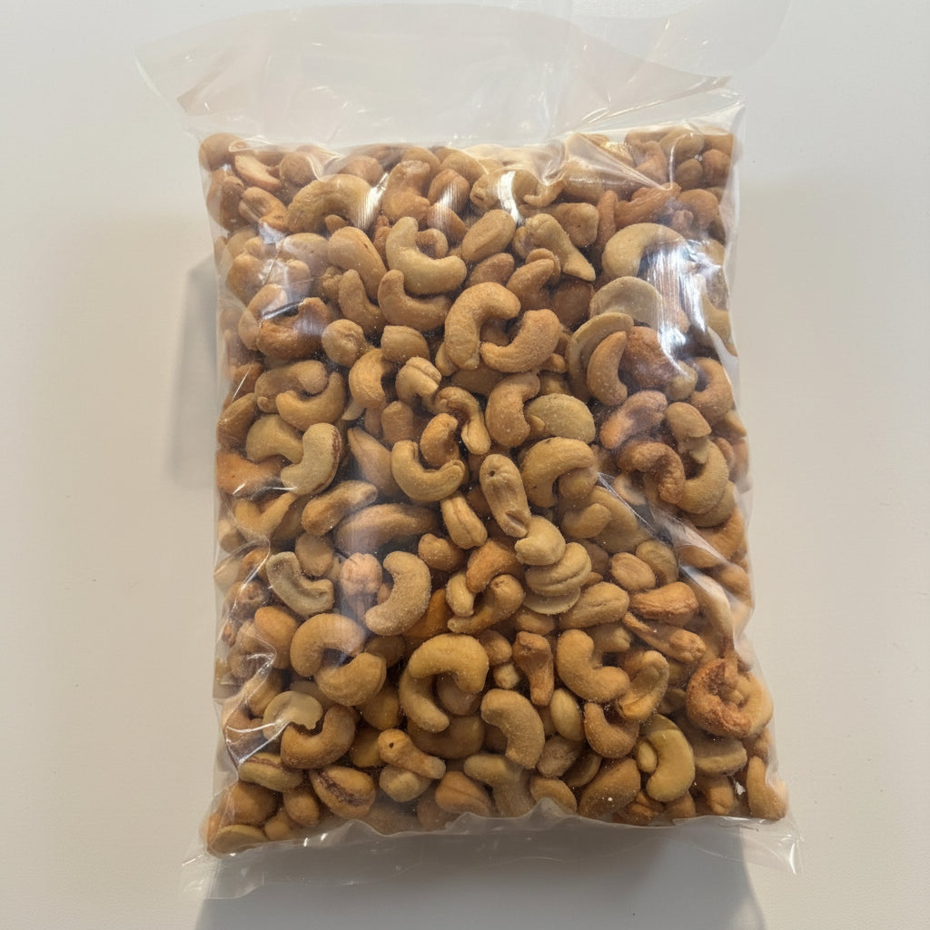 Salted and roasted cashew nuts (non Afghan origin)