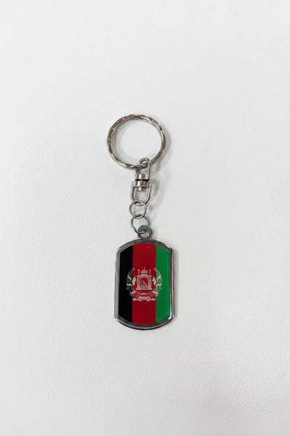 Afghan flag keychain