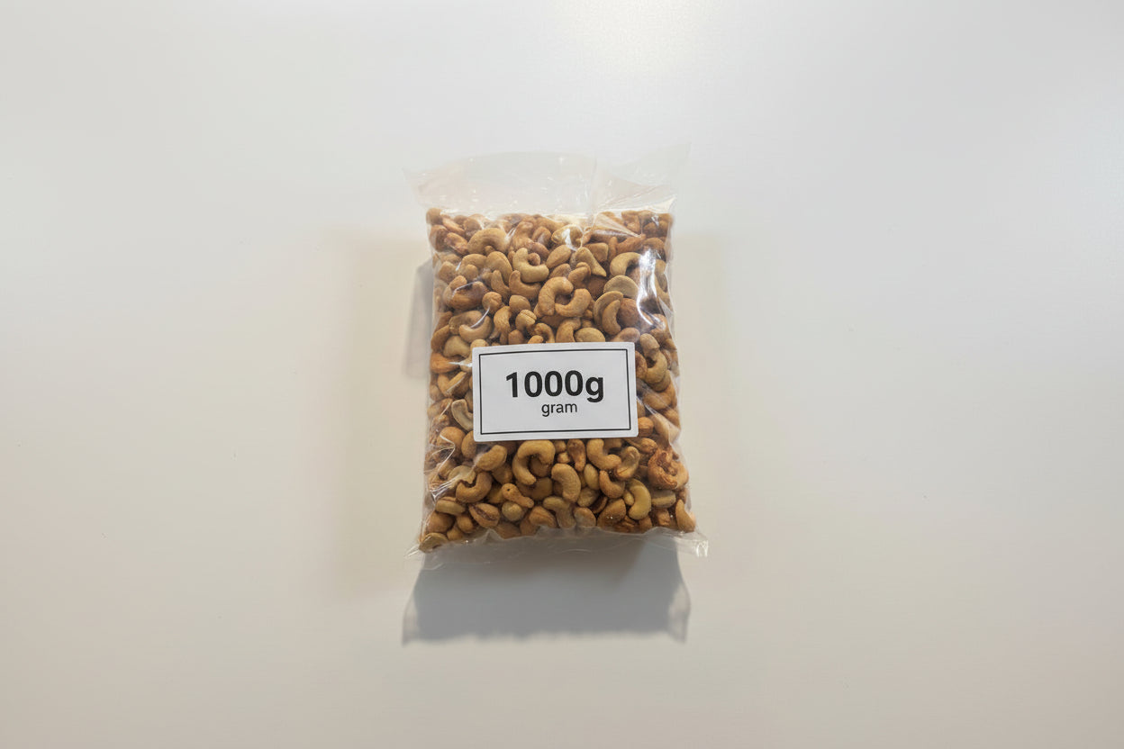 Salted and roasted cashew nuts (non Afghan origin)