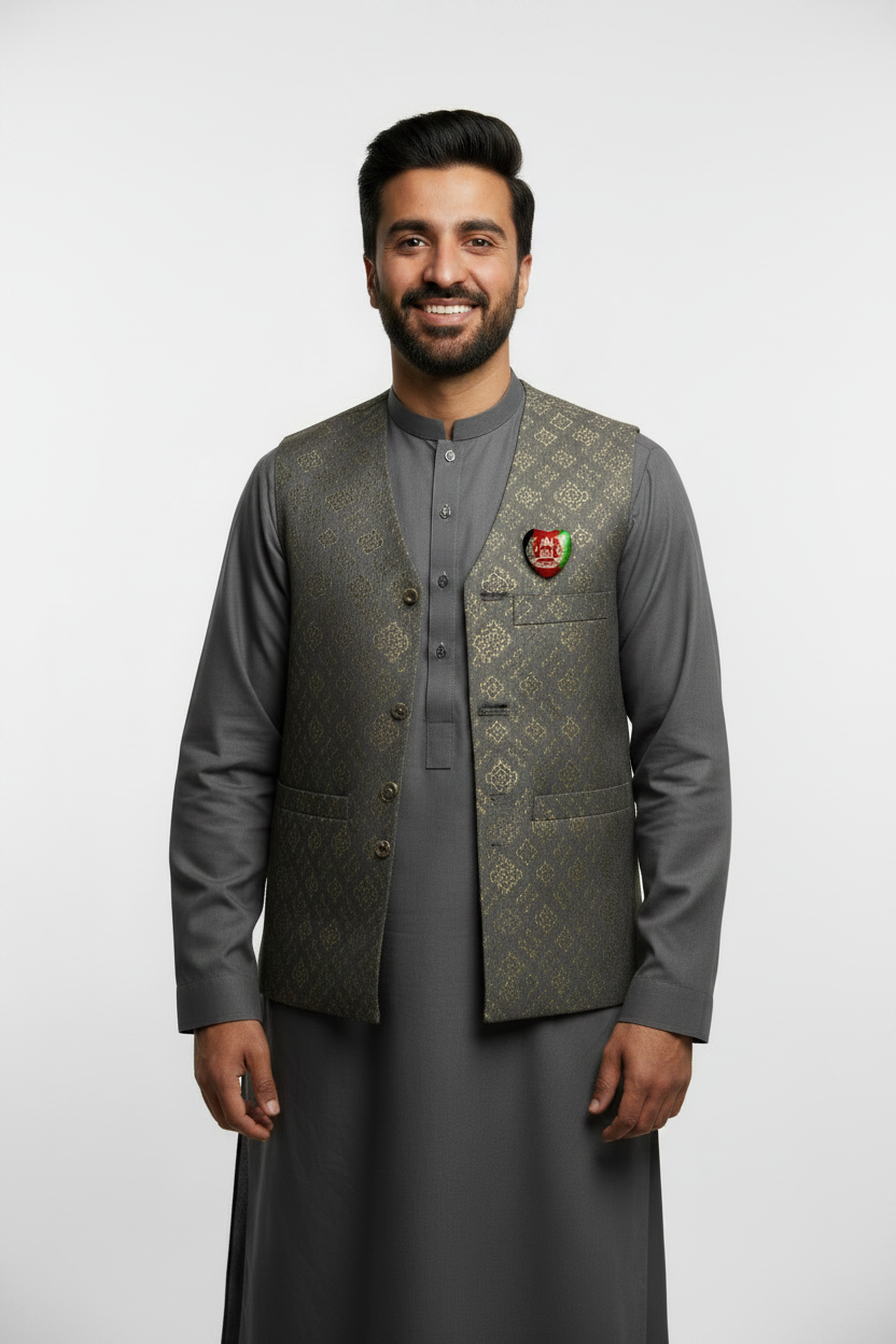 Afghan flag heart-shaped emblem PIN
