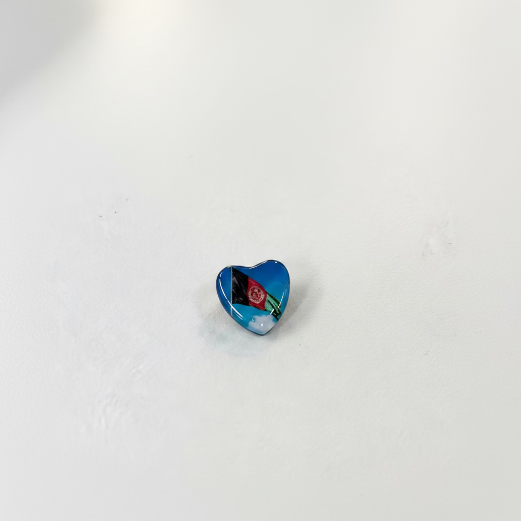 Afghan Flag Pin (wave-blue)