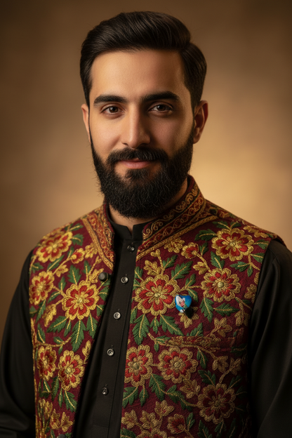 Afghan Flag Pin (wave-blue)